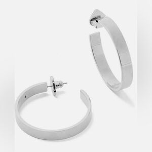 kate spade ♠️ Heritage Spade Flower Metal Hoop Earrings NWT-